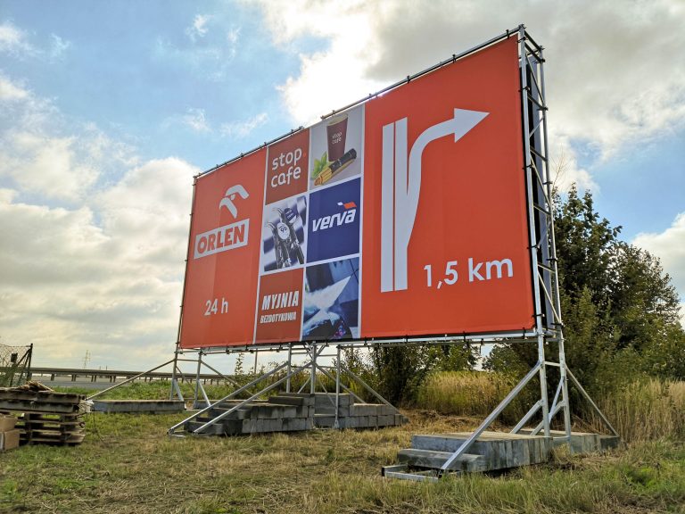 konstrukcja do reklamy 10x5m