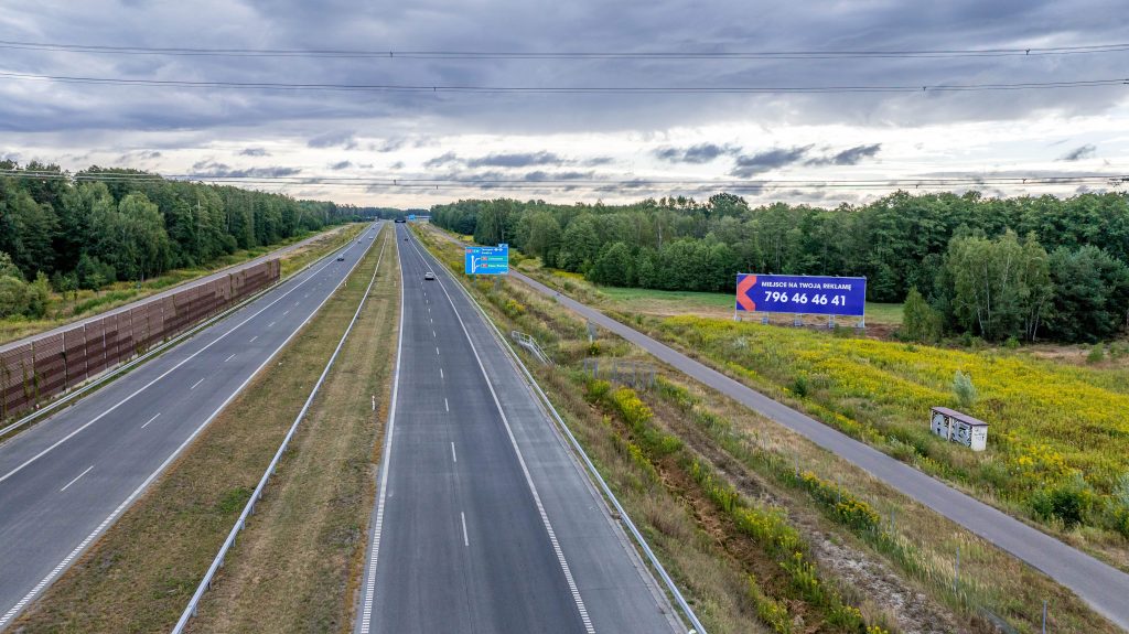 Billboard 20m x 6m, Autostrada A2, Wiązowna (kierunek Warszawa/Mińsk Mazowiecki) 8 A2 Goraszka 18x6m kier MinskM